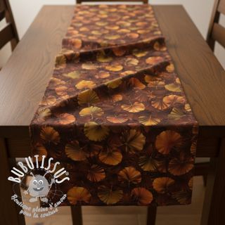 Tissu déco VELVET Ginko Biloba Leaf