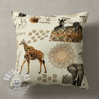 Tissu déco premium Linenlook Wildlife Safari Trip digital print