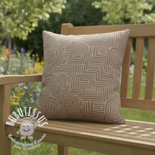 Tissu déco Linenlook premium Curve Maze Line