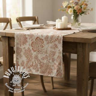 Tissu déco Ceylan terracotta