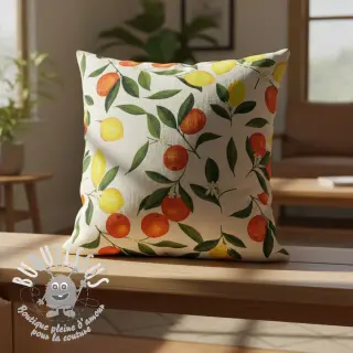 Tissu déco avec finition en Teflon Citrus Fruit
