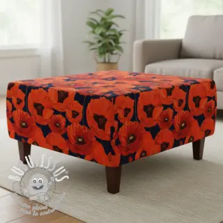 Tissu déco avec finition en Teflon POPPY GARDEN