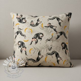 Tissu déco Linenlook Monkey Bananas