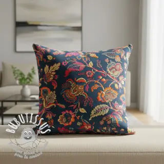 Tissu déco jacquard Inaya bleu