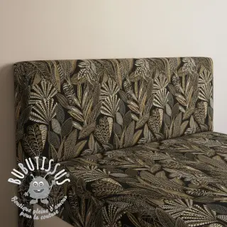 Tissu déco jacquard Legende noir