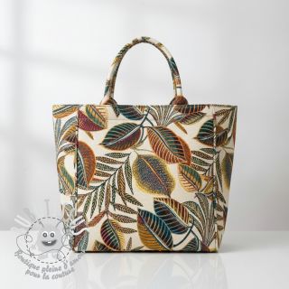 Tissu déco jacquard Cacao allover multico