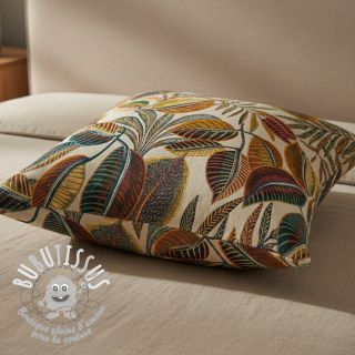 Tissu déco jacquard Cacao allover multico