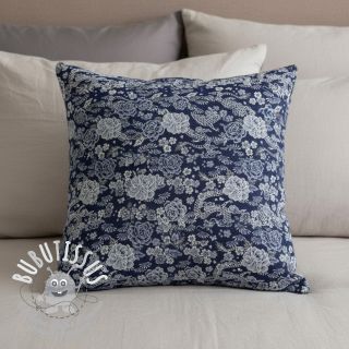 Tissu déco jacquard Draco indigo