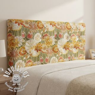 Tissu déco jacquard Opium allover kaki