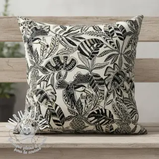 Tissu déco jacquard Fortuna blanc