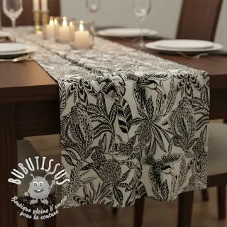Tissu déco jacquard Fortuna blanc