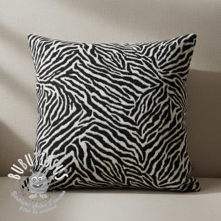 Tissu déco jacquard Tanzanie noir blanc