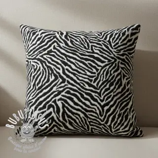 Tissu déco jacquard Tanzanie noir blanc