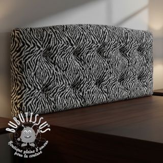 Tissu déco jacquard Tanzanie noir blanc