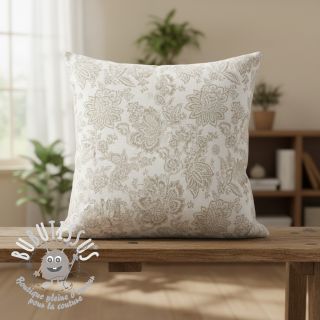 Tissu déco jacquard Jacobean lin