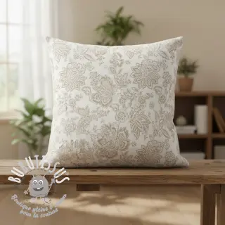 Tissu déco jacquard Jacobean lin