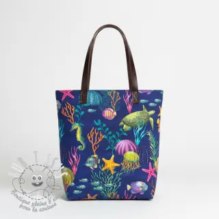 Tissu déco premium Underwater sea life digital print