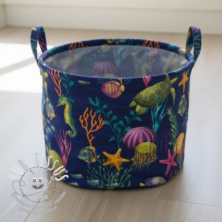 Tissu déco premium Underwater sea life digital print