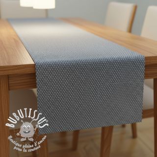 Tissu déco DOBBY Coloured Dot navy blue