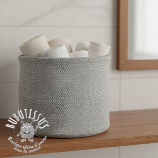 Tissu déco DOBBY Coloured Dot grey