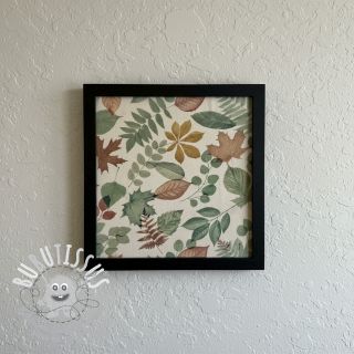 Tissu déco premium Linenlook Coloured Leaf Mix digital print