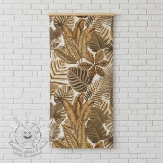 Tissu déco premium Leaf Embroidery digital print