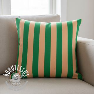 Tissu déco premium Joyful Basic Stripe green digital print