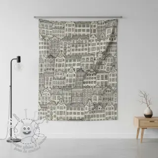 Tissu déco Linenlook Townhouse Fine Line