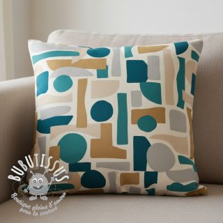 Tissu déco Linenlook Abstract Form Fusion