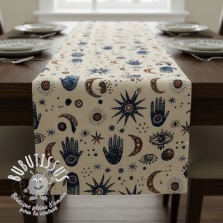 Tissu déco jacquard Namaste allover blanc