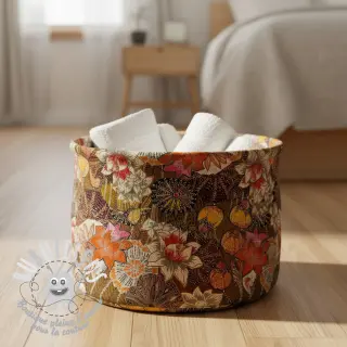 Tissu déco jacquard Opium allover or