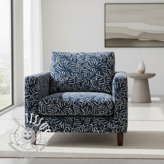 Tissu déco jacquard Anthéa bleu