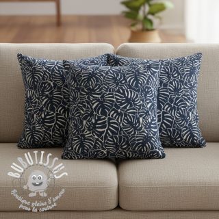 Tissu déco jacquard Anthéa bleu