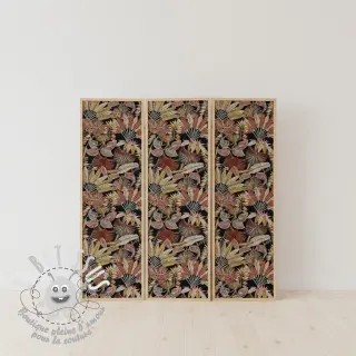 Tissu déco jacquard Mayorque noir