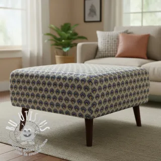 Tissu déco Linenlook Graphic Peacock