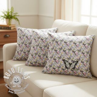 Tissu déco Genoveva butterfly lila digital print