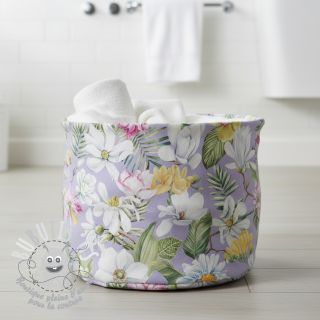 Tissu déco Genoveva flower lila digital print