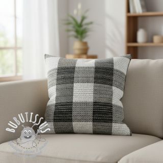 Tissu déco jacquard TWEED allover graphite