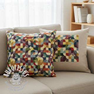 Tissu déco GOBELIN PREMIUM Graphic retro shapes