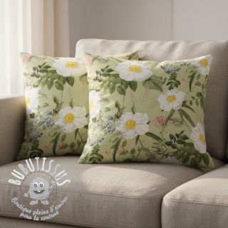 Tissu déco Romantic rose garden digital print