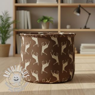 Tissu déco Linenlook Hunting deer silhouette