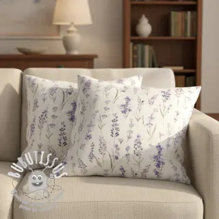 Tissu déco premium Watercolour lavender field