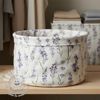 Tissu déco premium Watercolour lavender field