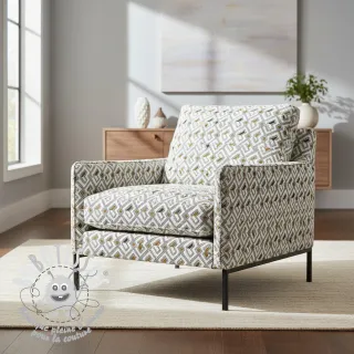 Tissu déco jacquard Pagne allover jaune