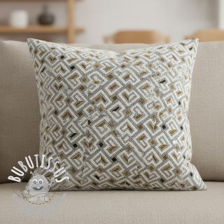 Tissu déco jacquard Pagne allover jaune