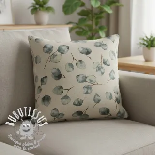 Tissu déco Linenlook Eucalyptus watercolour branch