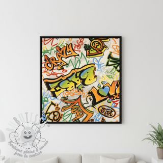 Tissu déco premium Graffiti street art