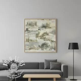 Tissu déco Winter landscape digital print