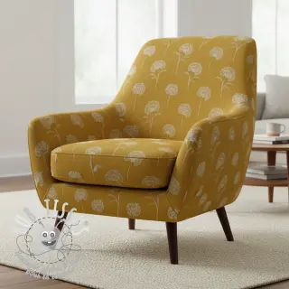 Tissu déco Linenlook Elegant dandelion golden yellow