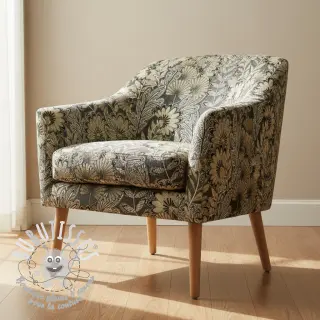Tissu déco jacquard Boho leaves